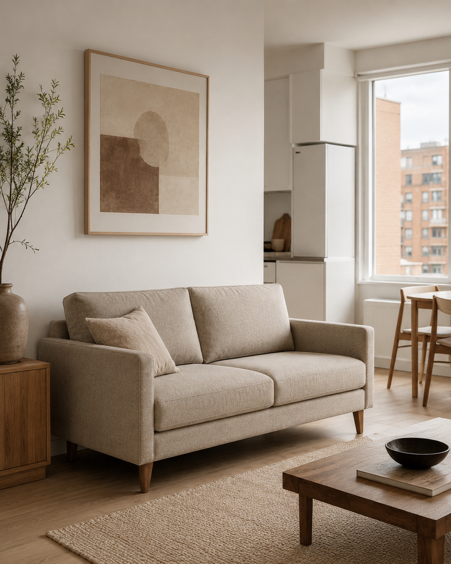Minimalist Scandinavian living room interior